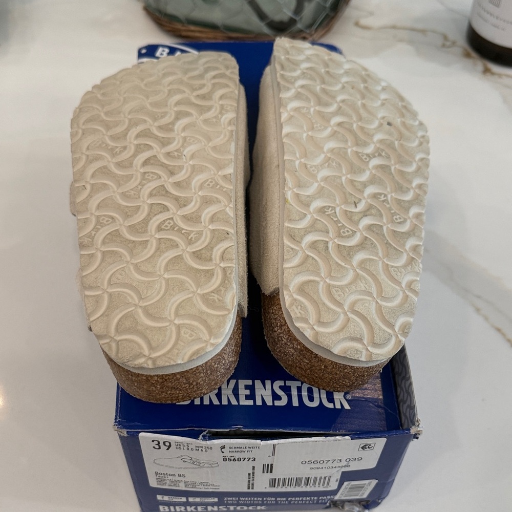 Birkenstock Boston BS - Taupe  Size 39 - Picture 6 of 8